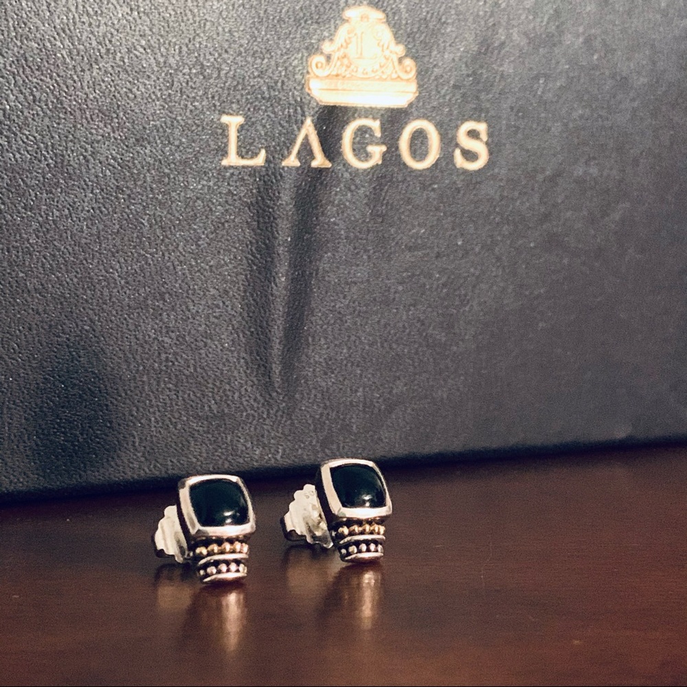 Lagos Black Onyx Stud Earrings